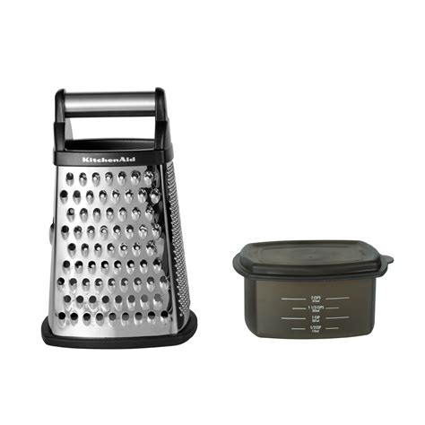 kitchenaid stainless steel box grater|stainless 4 sided grater each.